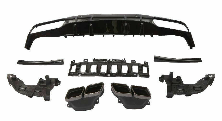 MERCEDES C CLASS A205 C205 COUPE AMG C63 STYLE REAR DIFFUSER FACELIFT 2019+