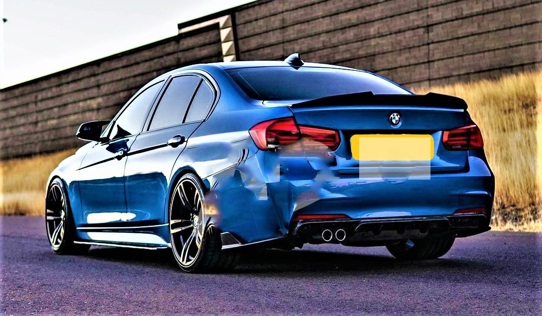 BMW M Sport 3 Series M3 F30 F80 Gloss Black High Kick PSM Ducktail Spoiler Kit