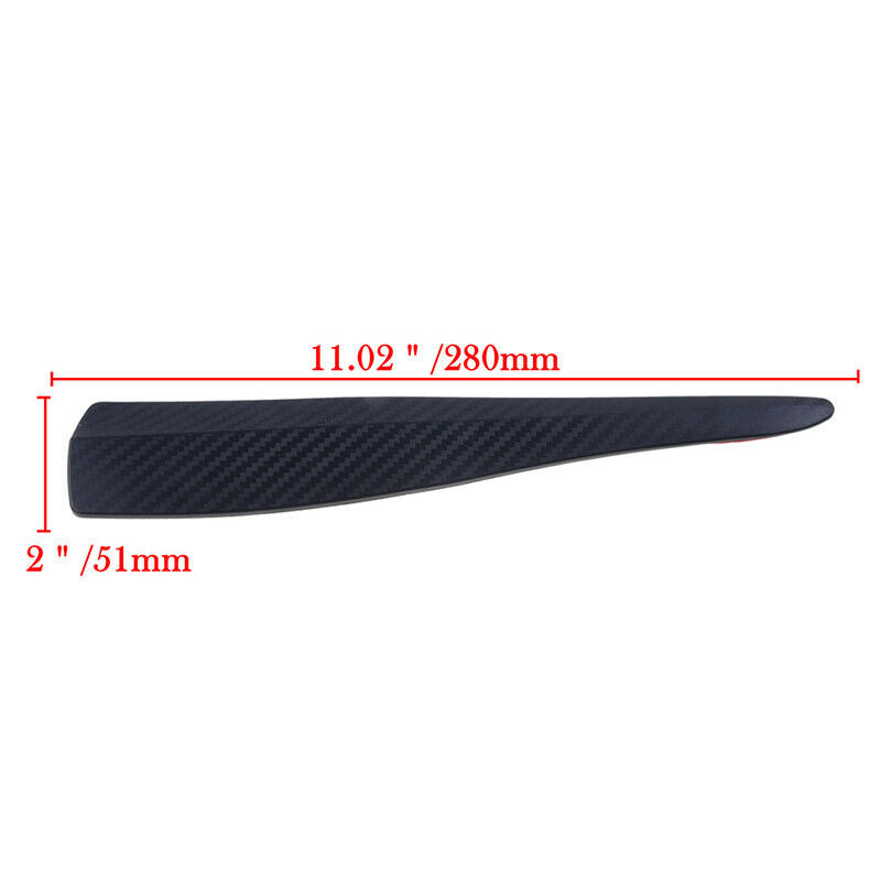 2X Car Front Rear Bumper Sill Body Guard Protector Rubber Trim Strip Black UK