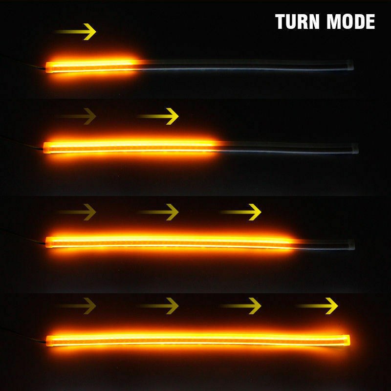UK Sequential LED Strip Turn Signal Indicator DRL Daytime Running Light for Car