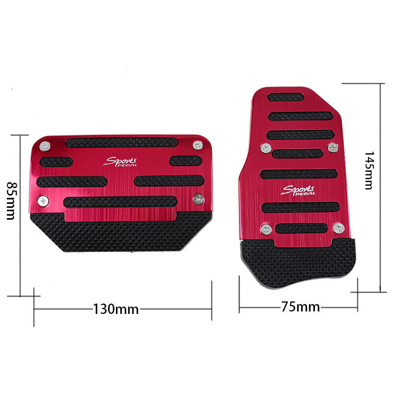Red Non-Slip Automatic Gas Brake Foot Pedal Pad Cover Car Accessories UK AE1