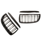 BMW E90 E91 05-08 gloss black front kidney grilles double spoke pair left right