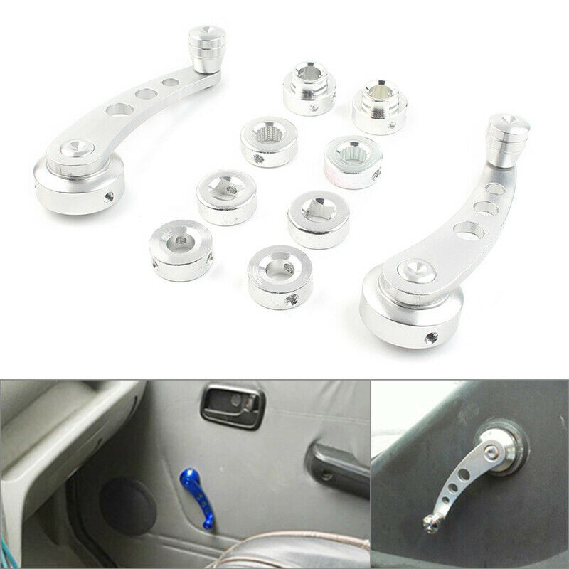Chrome Universal Car Window Handle Winder Riser Replacement Winder Crank Riser