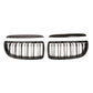 BMW E90 E91 05-08 gloss black front kidney grilles double spoke pair left right