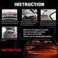 Universal 1M Red LED Car High Mount Third Brake Stop Rear Tail Light Bar Strip
