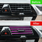 10x Car SUV Accessories Purple Air Conditioner Air Outlet Decoration Strip Cover