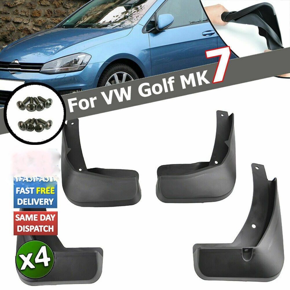 4pcs Front & Rear Mud Flaps For VW Golf Mk7 7 2013-2016 Splash Guards Mudguards