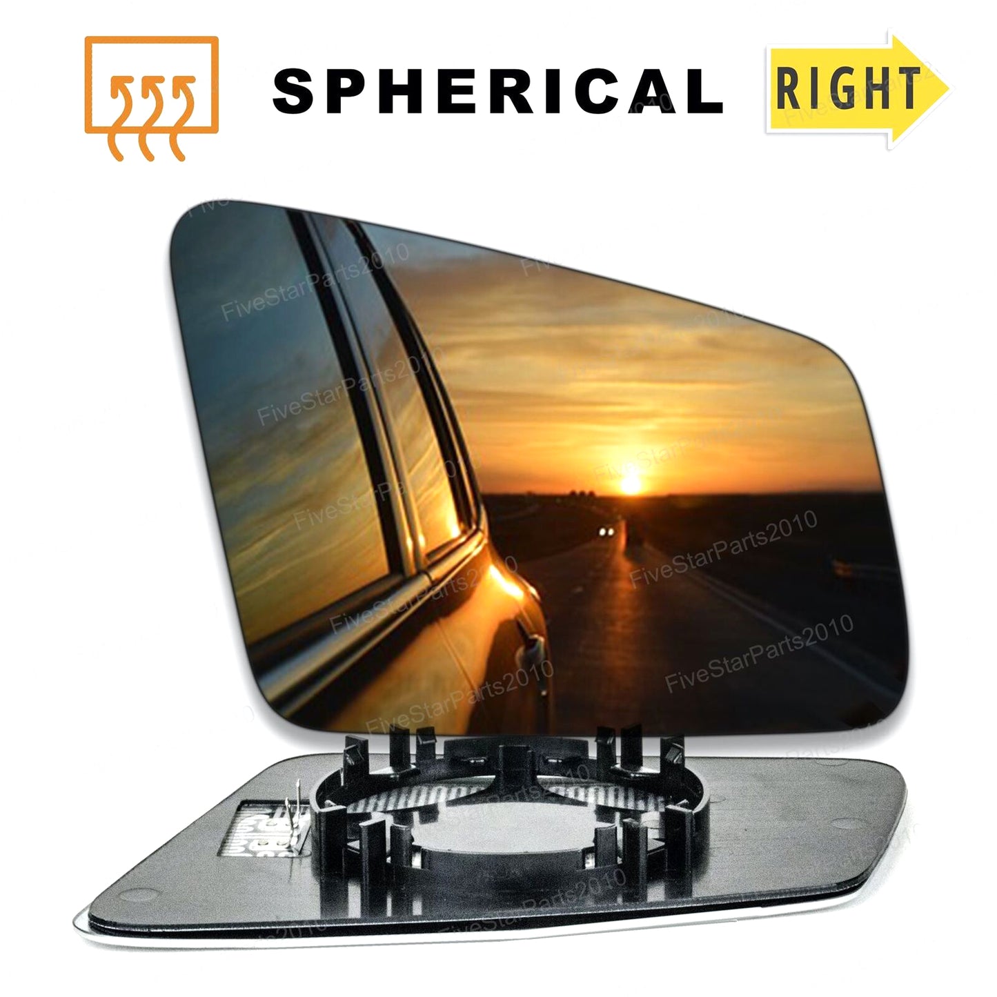 Right Driver side wing mirror glass for Mercedes Benz C-Class 2009-2014 heated