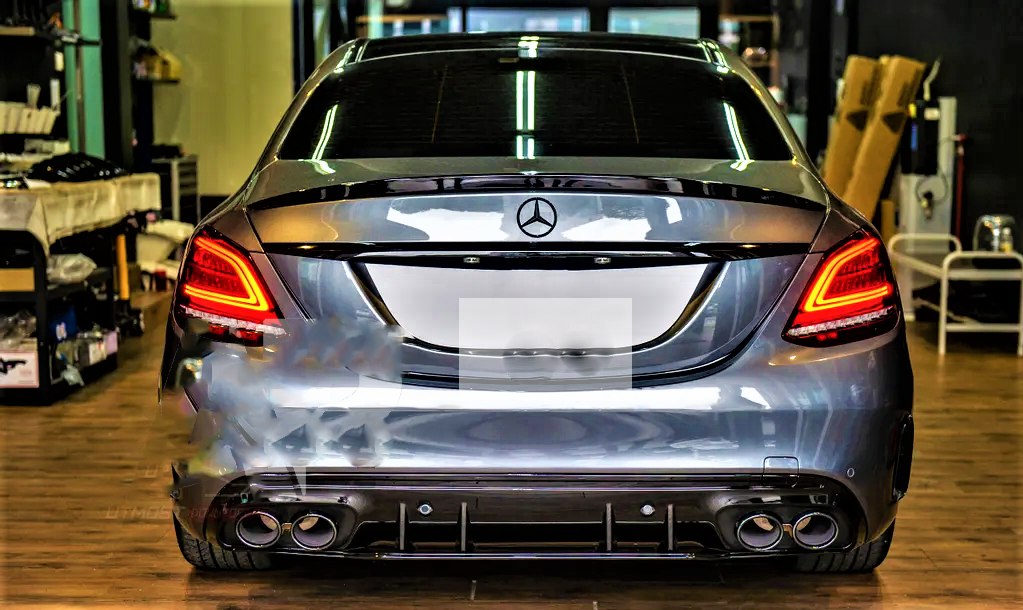 Mercedes C Class C63S AMG Style W205 Carbon Fibre Rear Lip Spoiler 2014-2021