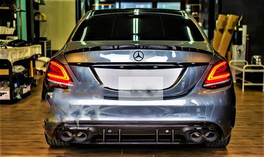 Mercedes C Class C63S AMG Style W205 Carbon Fibre Rear Lip Spoiler 2014-2021