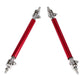 Red Universal Car Front+Rear Bumper Lip Splitter Rod Strut Tie Bar Support Kit