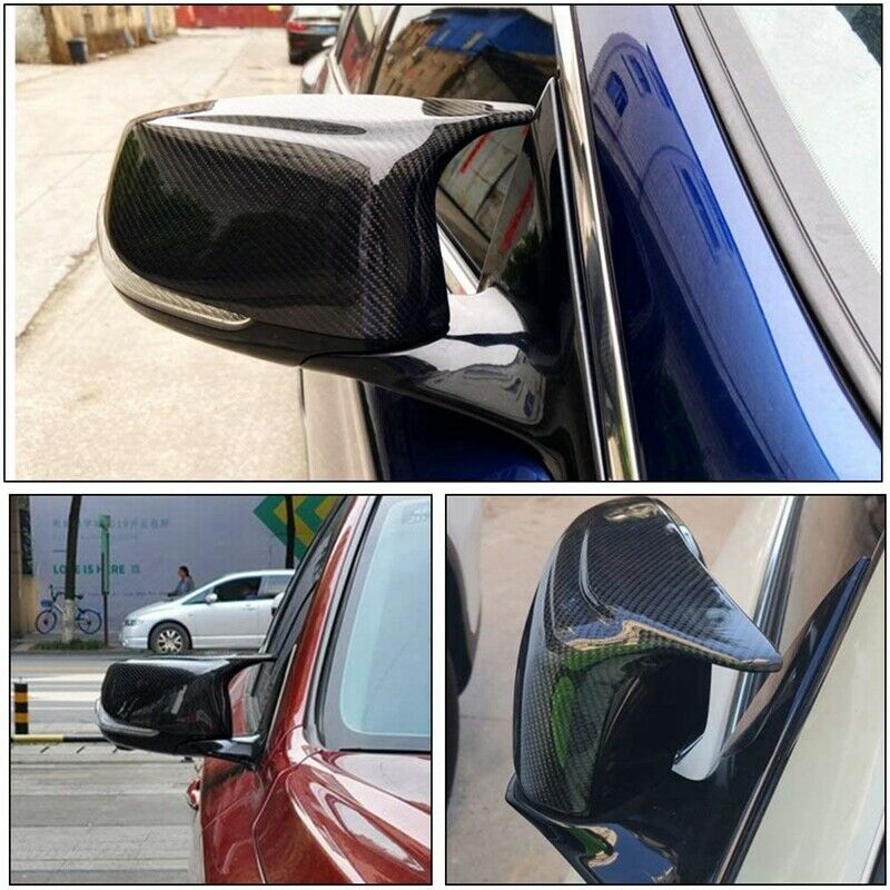 Gloss Black Door Side Mirror Cover Cap For 2014+ Infiniti Q50 Q60 QX30 Q70