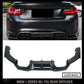FOR BMW M2 F87 GLOSSY BLACK REAR DIFFUSER SPLITTER VALANCE 3PC MTC STYLE 2015+