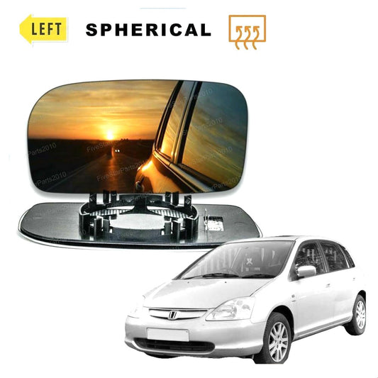For Honda Civic 2001-05 Electric Left Passenger Side Wing Mirror Glass