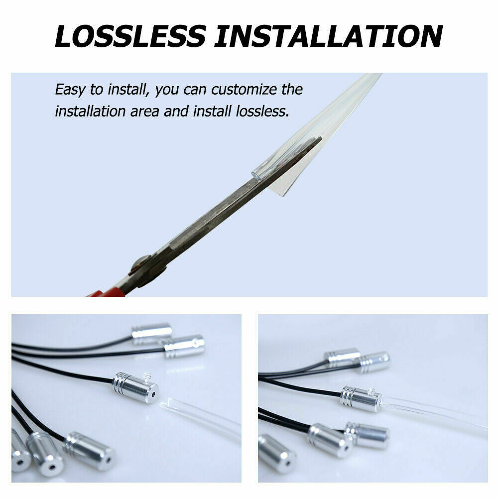 RGB LED Interior Strip Light Trim Car Ambient Atmosphere Lighting APP Control UK