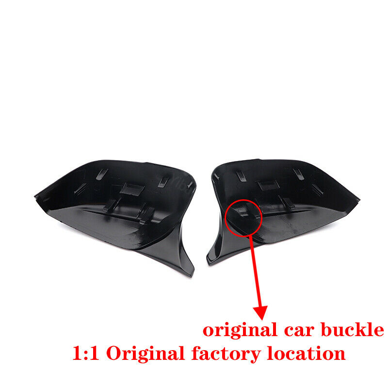 Gloss Black Door Side Mirror Cover Cap For 2014+ Infiniti Q50 Q60 QX30 Q70