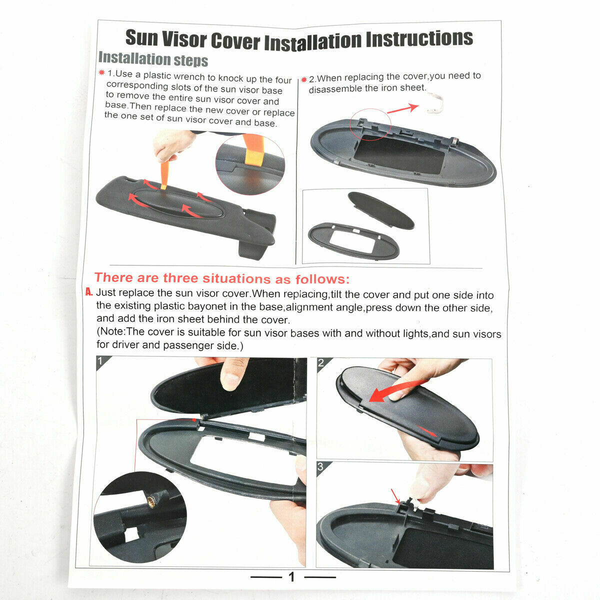 1pcs Sun Visor Mirror Cover Black For Porsche 911 996/997 Boxster Cayman 986/987