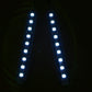 9LED White Car Interior Atmosphere Glow Neon String Strip Light Strip Decor Lamp