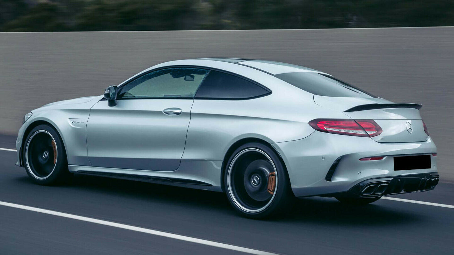MERCEDES C CLASS A205 C205 COUPE AMG C63 STYLE REAR DIFFUSER FACELIFT 2019+