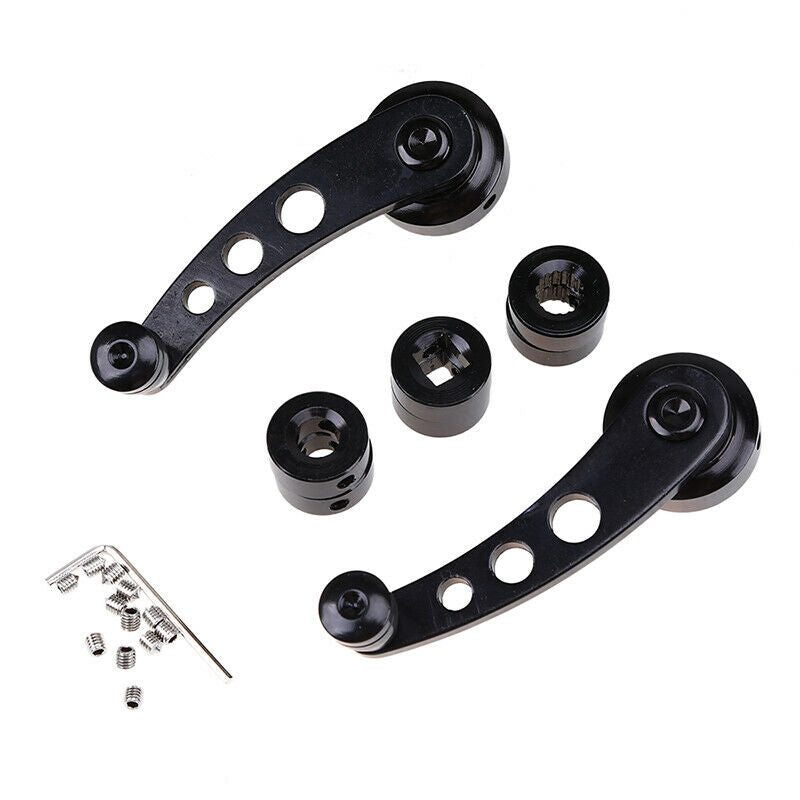 2pcs Silver Chrome Universal Aluminum Car Window/Door/Winder Crank Handles UK