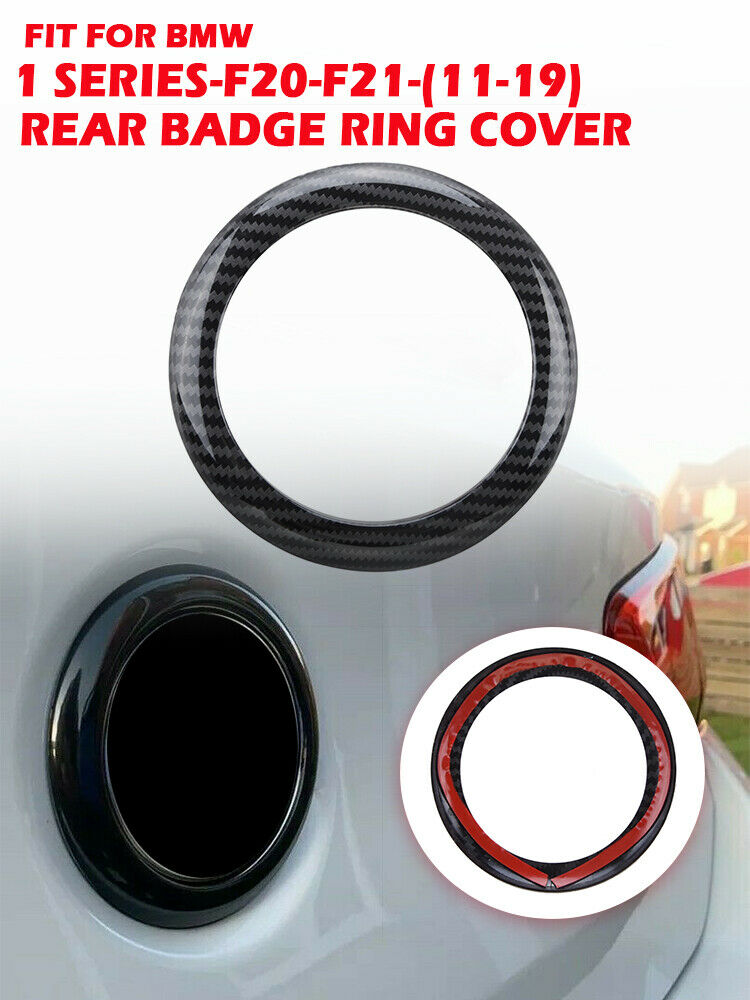 CARBON FIBER REAR BADGE BOOT RING SURROUND FOR BMW F20 F21 1SERIES M135i M140i a