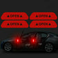 4x Universal Car Door Open Sticker Reflective Tape Safety Warning Decal Red