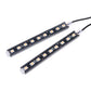 9LED White Car Interior Atmosphere Glow Neon String Strip Light Strip Decor Lamp