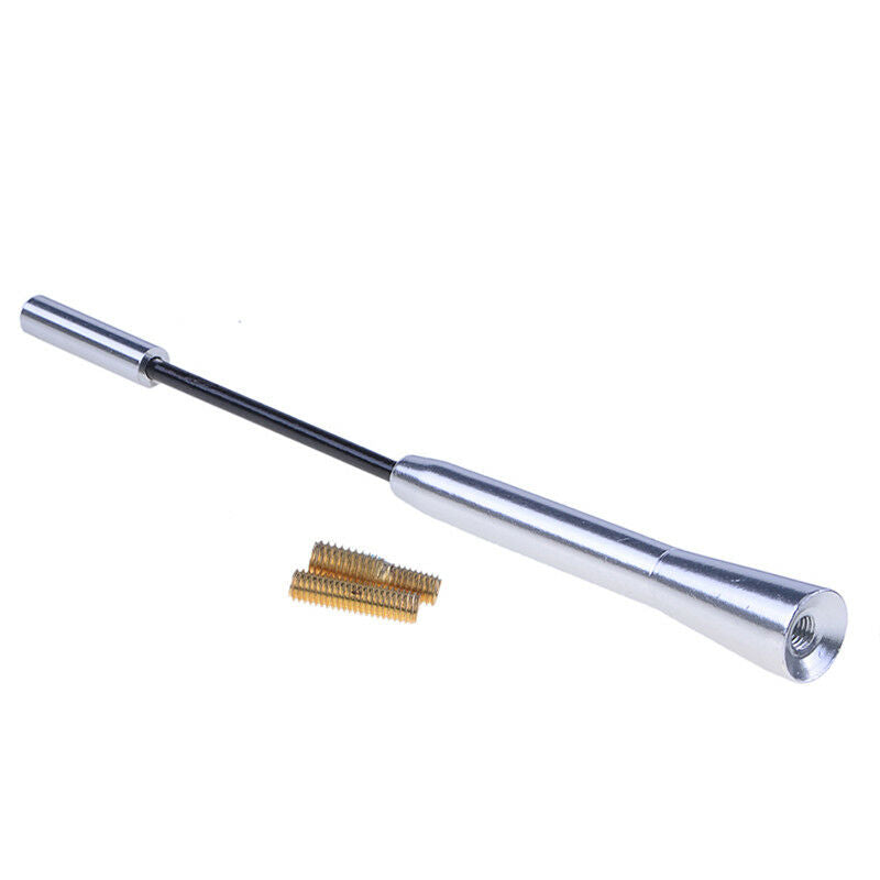 Car Aerial Bee Sting Mast Antenna Ariel Arial Mini Radio Stubby Silver 7" Small