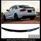 AUDI A4 B8 S4 RS4 SALOON 2009-2012 M4 STYLE REAR BOOT SPOILER LIP GLOSS BLACK