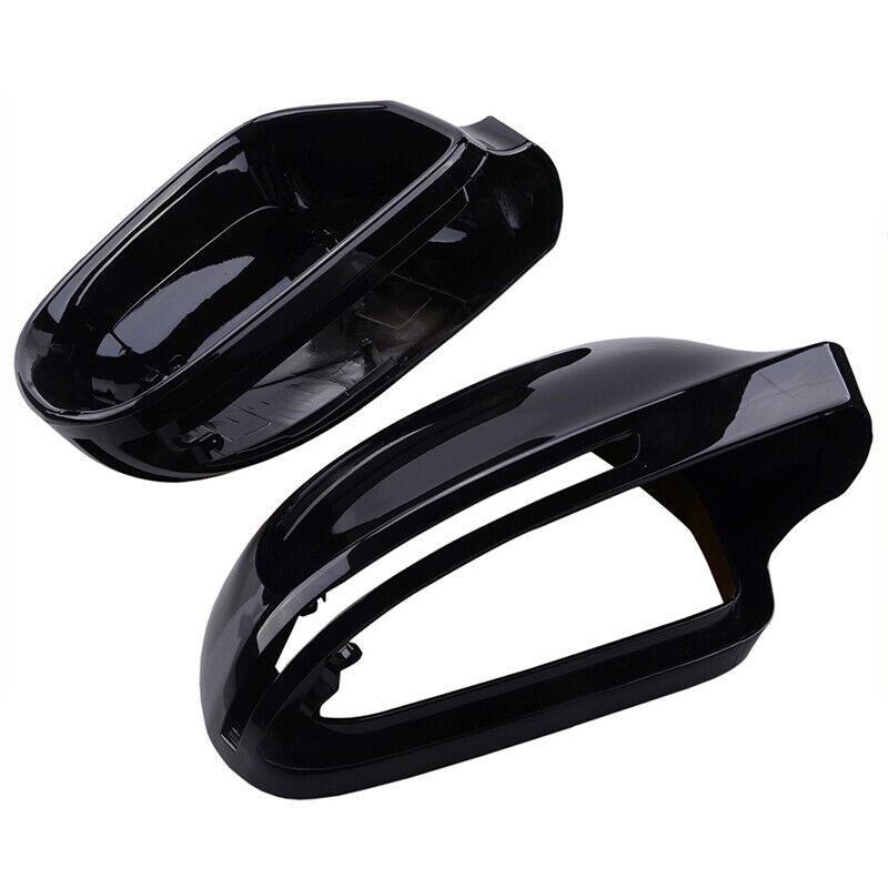 Gloss Black Wing Mirror Cover Caps For AUDI Q3 A3 8P A4 B8 A5 S5 A6 S6 C6