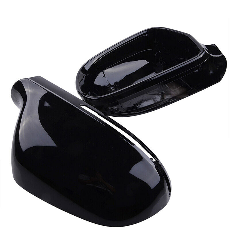 Gloss Black Wing Mirror Cover Caps For AUDI Q3 A3 8P A4 B8 A5 S5 A6 S6 C6