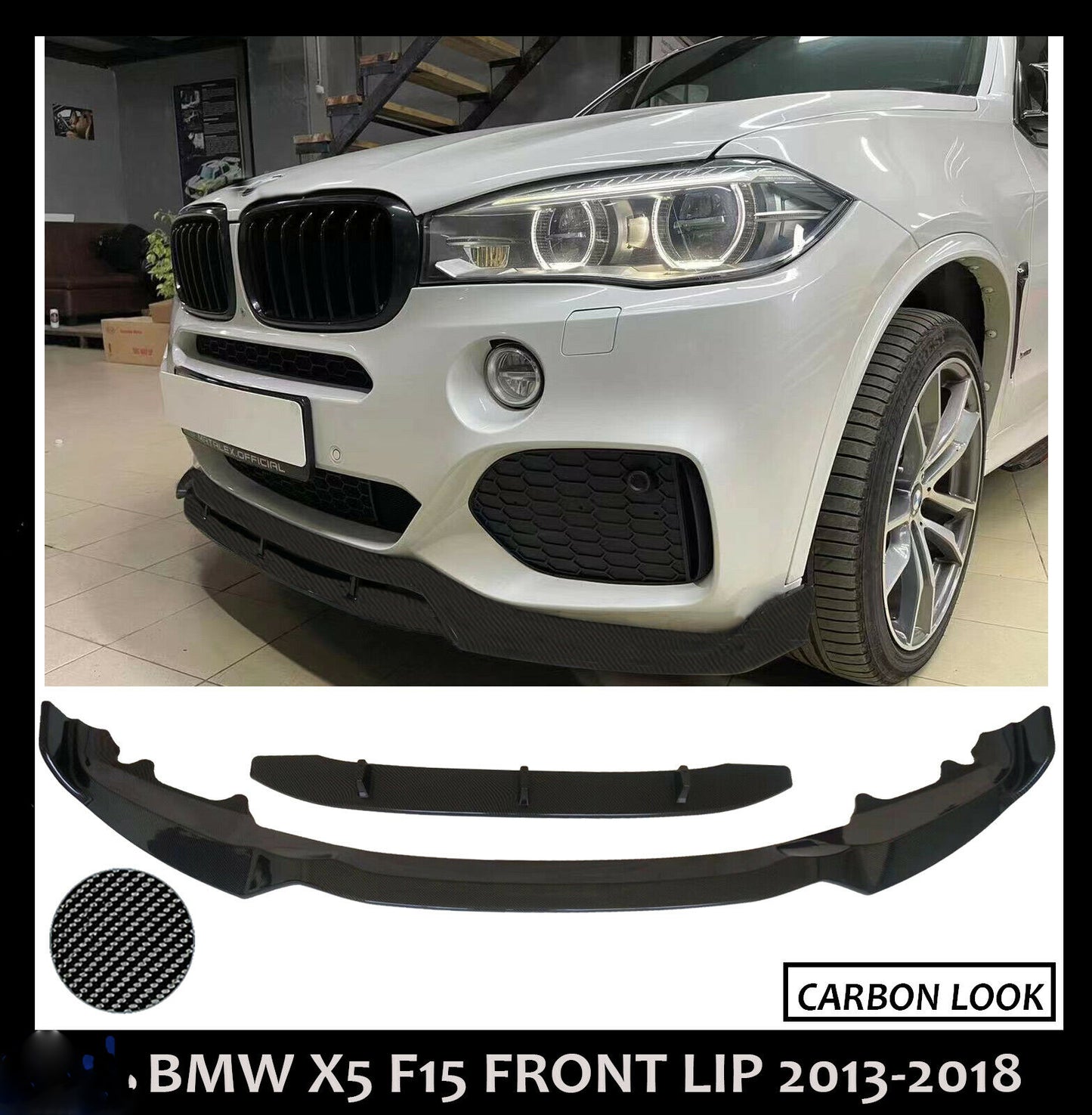 FRONT SPLITTER SPOILER FRONT LIP BMW X5 F15 M PERFORMANCE CARBON LOOK 2013-2018
