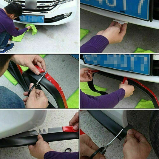 Car Strip Splitter Lip Skirt Protector Front Bumper 100" Universal Rubber UK