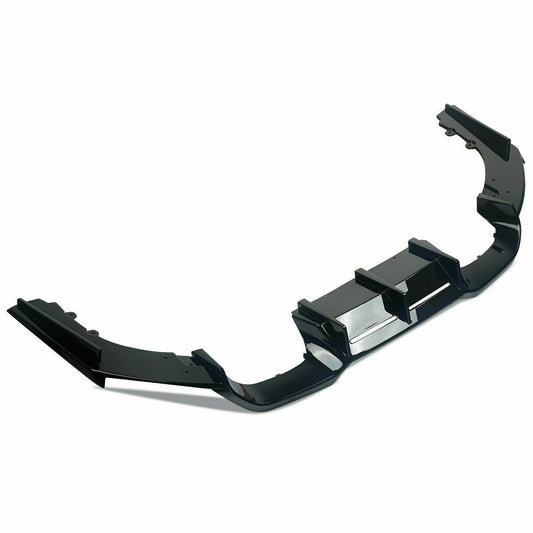 FOR BMW M2 F87 GLOSSY BLACK REAR DIFFUSER SPLITTER VALANCE 3PC MTC STYLE 2015+