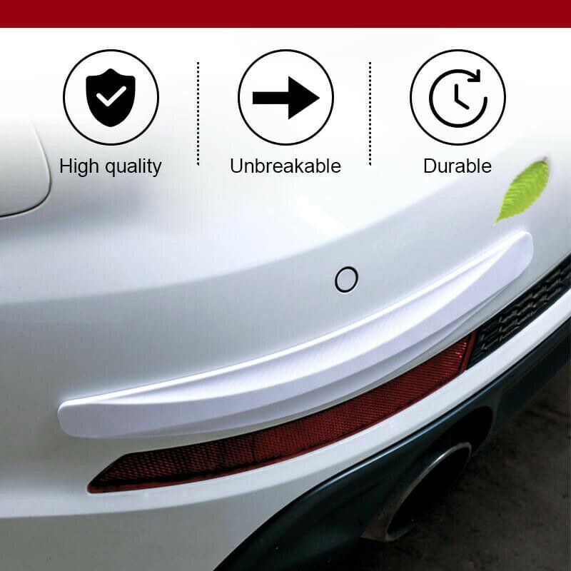 2x Universal Car Auto White Anti-rub Strip Bumper Body Corner Protector Guard