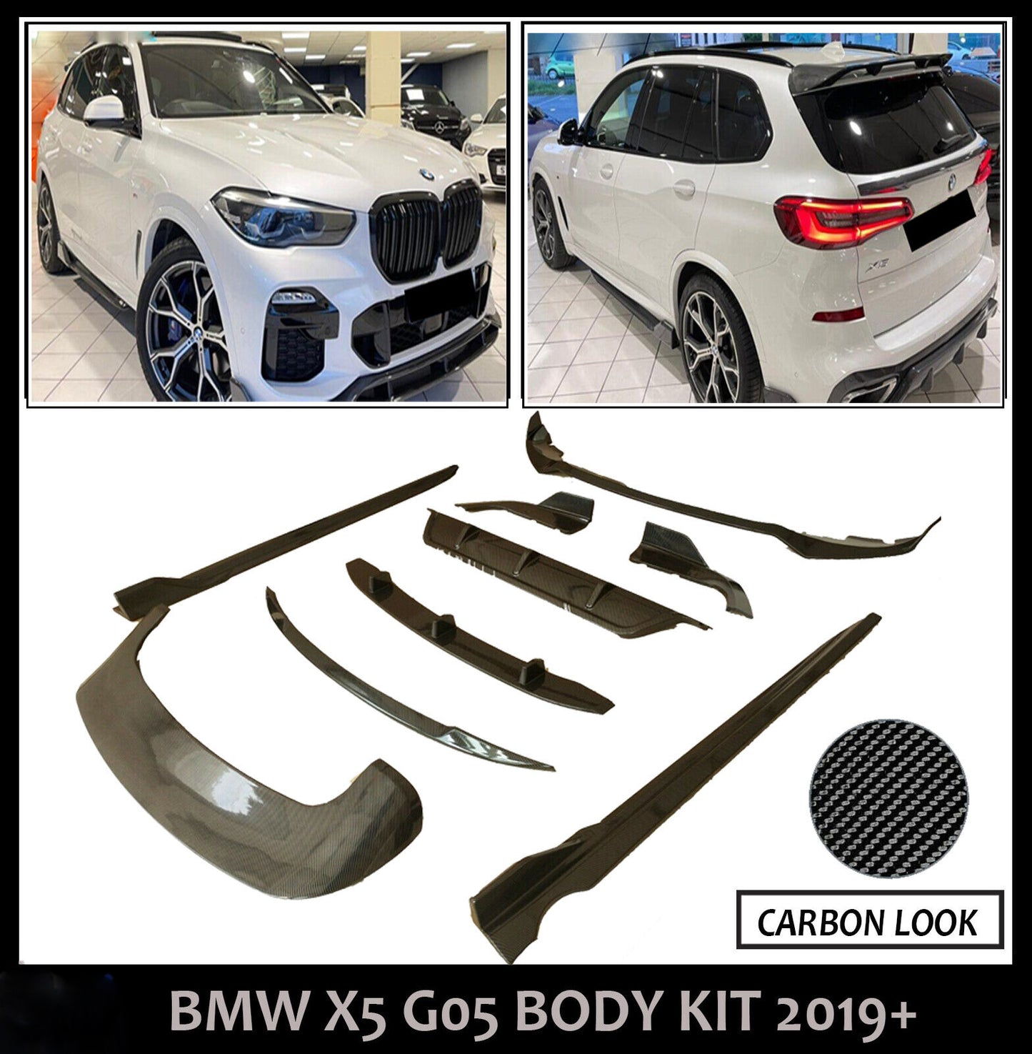 BMW X5 G05 AERO BODYKIT FRONT SPLITTER LIP REAR DIFFUSER SIDE SKIRTS SPOILER