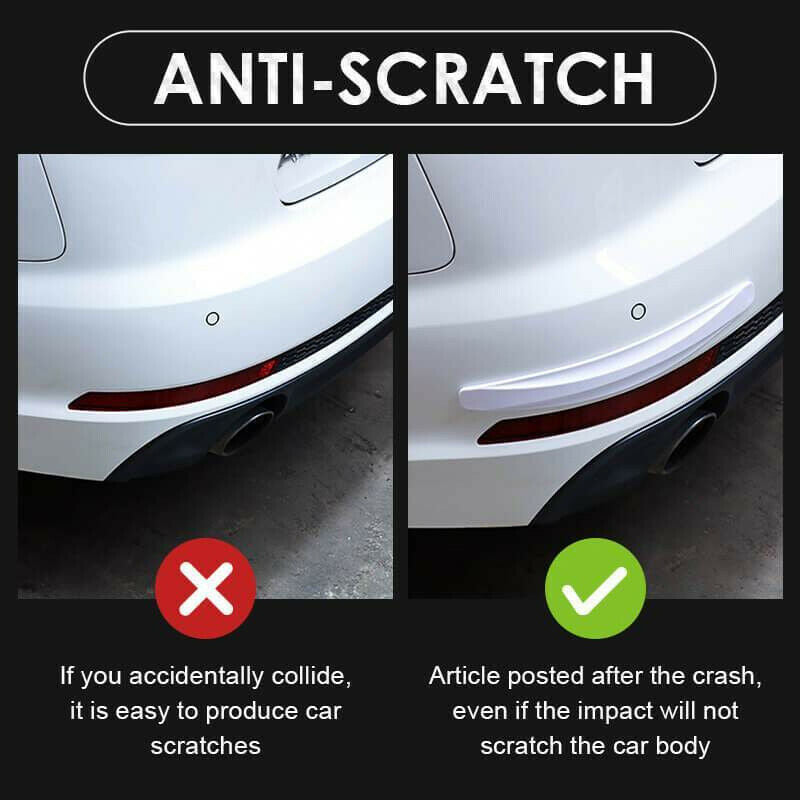 2x Universal Car Auto White Anti-rub Strip Bumper Body Corner Protector Guard