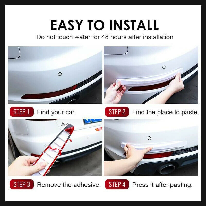 2x Universal Car Auto White Anti-rub Strip Bumper Body Corner Protector Guard