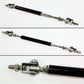Universal 3.9inch Adjustable Bumper Lip Splitter Rod Strut Bar Support Black AH
