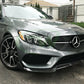 MERCEDES C CLASS A205 W205 C205 AMG LOOK BRABUS STYLE FRONT SPLITTER LIP 2013-17