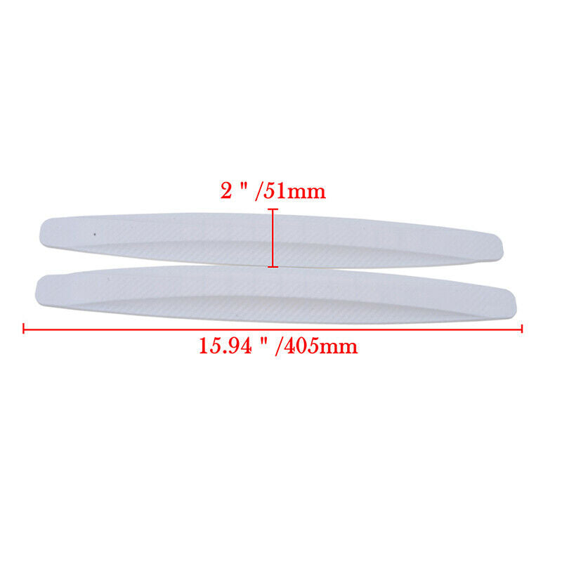 2x Universal Car Auto White Anti-rub Strip Bumper Body Corner Protector Guard