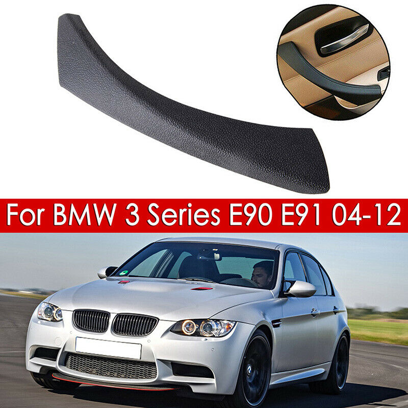 Black Left Outer Door Handle Pull Trim Cover For BMW E90 E91 3 Series 2004-2012