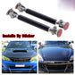 75mm Black Adjustable Car Front Rear Bumper Lip Splitter Strut Rod Support Bars