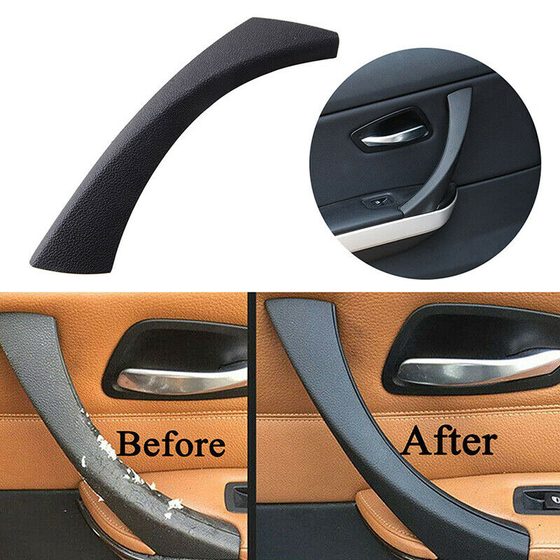 Black Left Outer Door Handle Pull Trim Cover For BMW E90 E91 3 Series 2004-2012