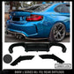 FOR BMW F87 M2 REAR DIFFUSER SPLITTER VALANCE 3PC MTC STYLE 2015+ CARBON LOOK