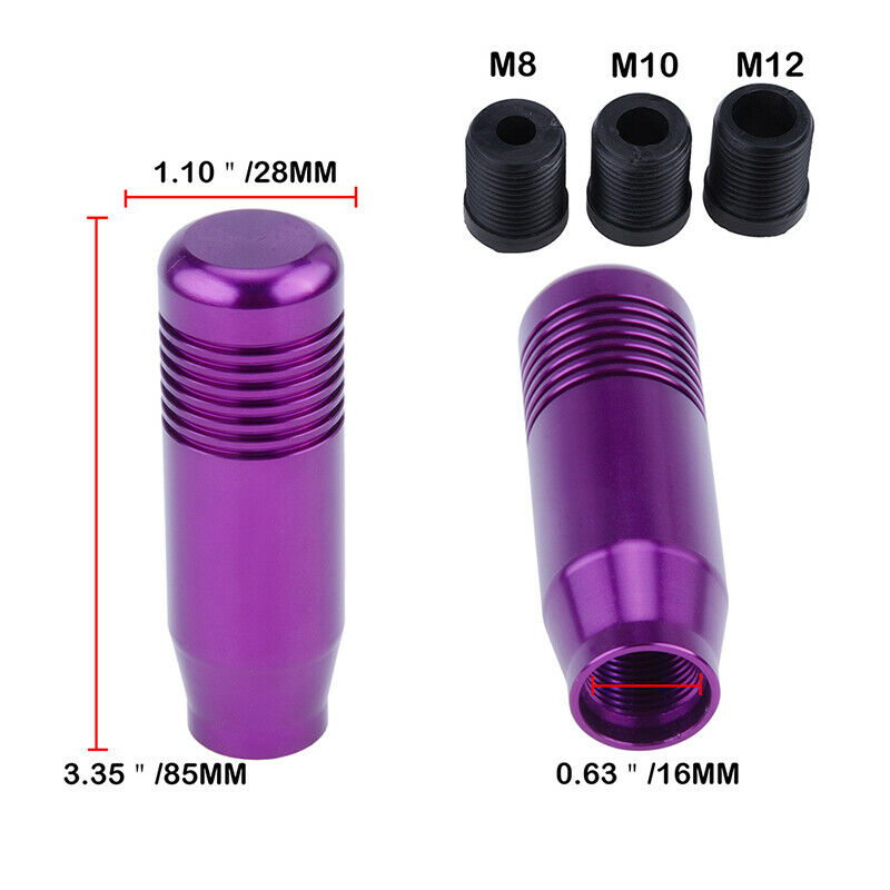 Universal Car Aluminum Manual Gear Stick Shift Shifter Lever Knob 85mm Purple
