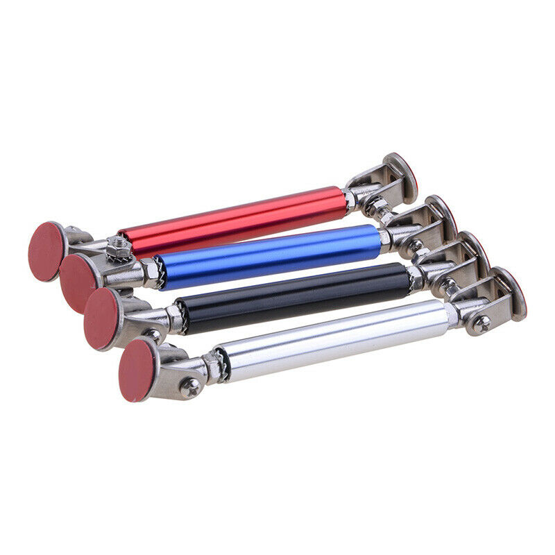 2X Vehicle Adjustable Front Bumper Splitter Strut Brace Rod Support Bars Blue