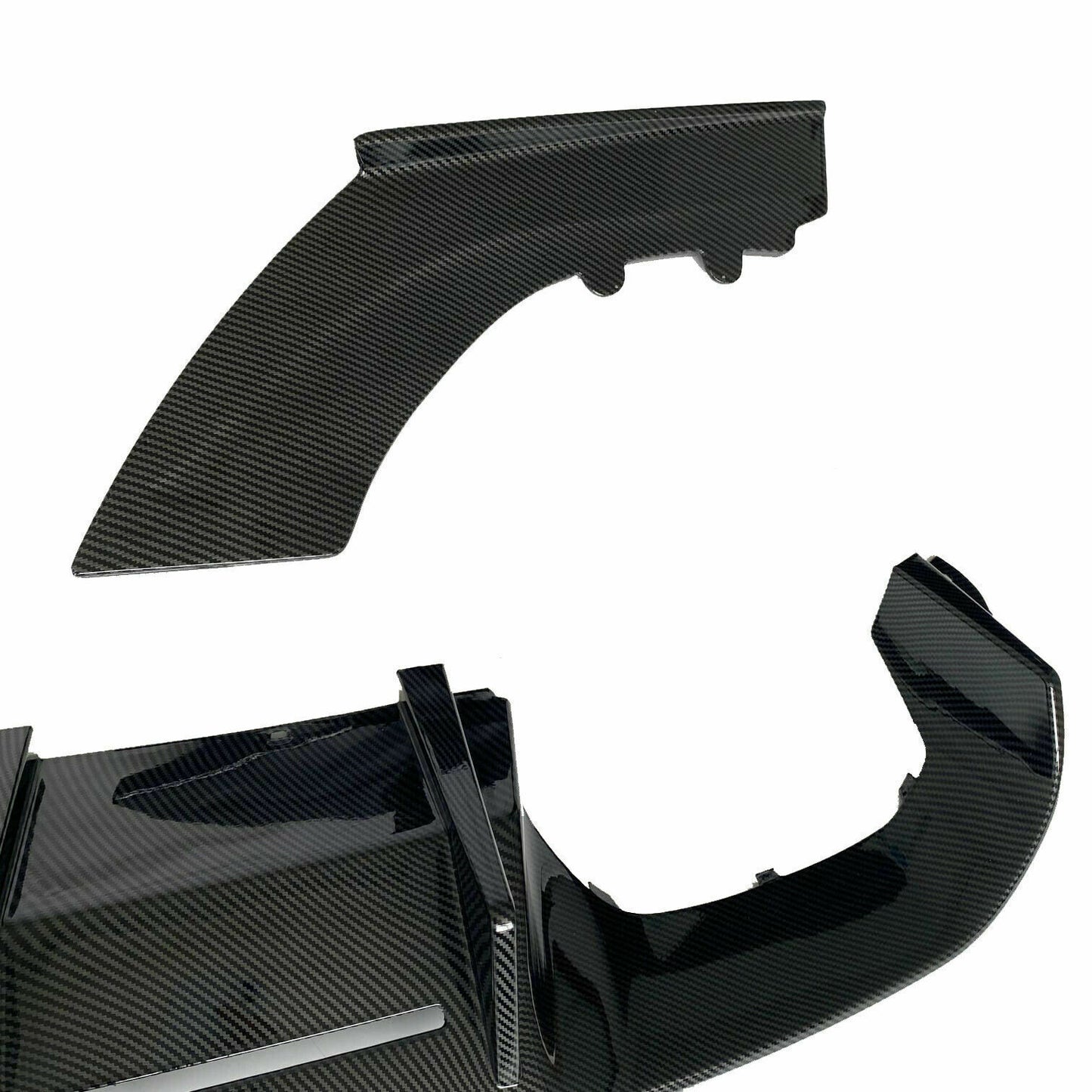 FOR BMW F87 M2 REAR DIFFUSER SPLITTER VALANCE 3PC MTC STYLE 2015+ CARBON LOOK