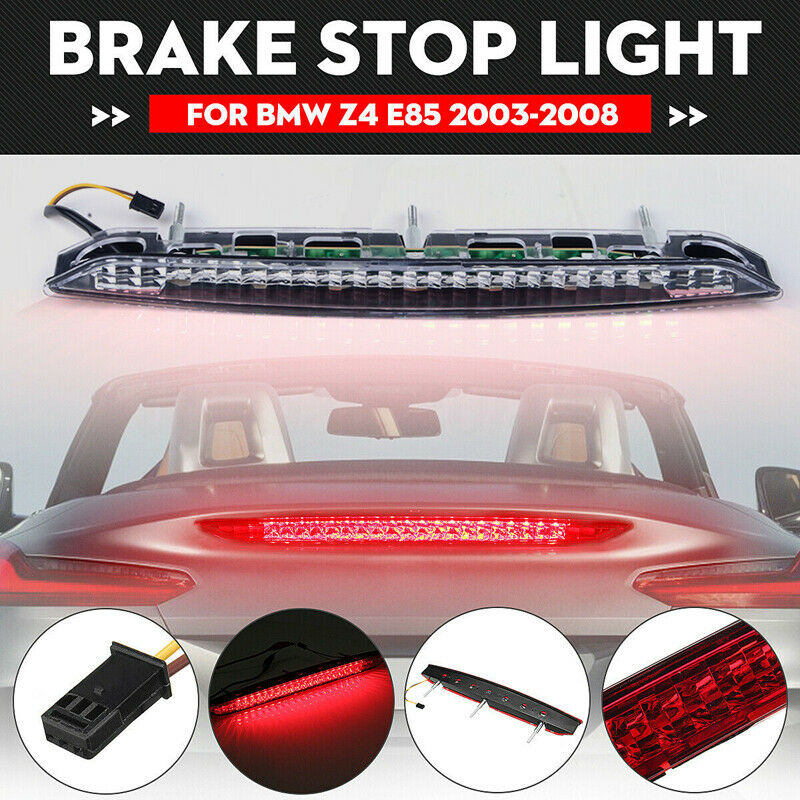 For BMW Z4 E85 02-08 Clear Lens High Level 3rd LED Tail Brake Light 63256917378