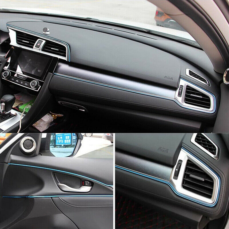 Blue 5M Car Styling Strips Trim Interior Door Sticker Moulding Line with Tool UK